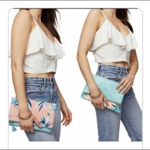 Rachel Pally Reversible Paradise Zipper Clutch NEW